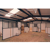 Structure en acier préfabriquée pour bâtiment sportif, arène d'équitation intérieure avec écuries