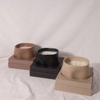 C & H Fragrance Set de bougies parfumées Bougies en cire de soja naturelle Design exclusif Contenant en céramique avec 1 mèche Pots en céramique