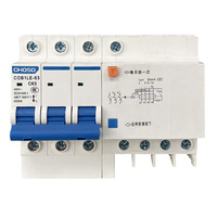Disjoncteur à courant résiduel Choso COB1LE-63 RCBO 3P 1P + N 2P 3P + N 4P 40A 63A 1A 32A PA66