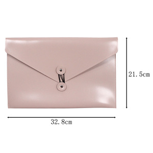 Bolsa para documentos A4 de cuero PU, bolsa para documentos de reunión con cordón, bolsa para archivos tipo sobre, bolsa para documentos de regalo empresarial - Product Image 5