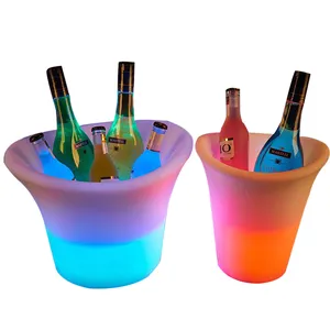 Seau à glace avec lumière led refroidisseur boîte moule rotomoulage plastique led illuminé seau à glace refroidisseur de vin