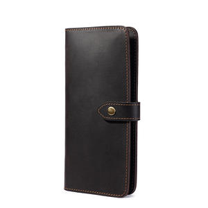 Portafoglio da Uomo in Vera Pelle di Lusso, Grande Capacità, Borsa in Pelle Bovina Stile Valigia, Borsa Retrò di Alta Gamma con Chiusura a Scatto e Fermasoldi - Product Image 6