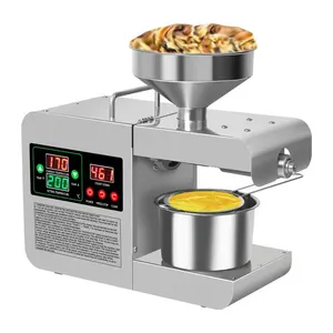Prensa de óleo de amendoim para uso doméstico B08S/máquina automática de tamanho pequeno, fornecida em aço inoxidável, novo produto 2020 220v