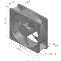 Ventilateur à haut débit d'air 12038, double roulement à billes, pour la ventilation et la dissipation thermique des grands équipements