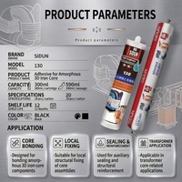 SIDUN 130 Mastic silicone à âme amorphe, adhésif structurel haute résistance pour transformateurs OEM