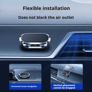 ที่วางโทรศัพท์ในรถยนต์เทคโนโลยีสีดำคุณภาพสูงใหม่อุปกรณ์นำทางแม่เหล็กอเนกประสงค์รองรับการตั้งในรถ - Product Image 2