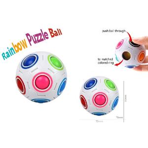 ลูกบอลสีรุ้งขนาด12รูสำหรับนิ้วมือช่วยบรรเทาความเครียดด้วยการจดจำสีเพื่อการศึกษาของเด็ก - Product Image 6