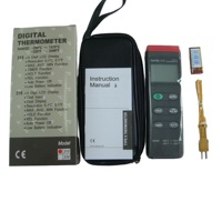 High Quality TECPEL Single Channel K-Type Digital Temperature Thermocouple Thermometer with Plastic Housing for Industrial Use