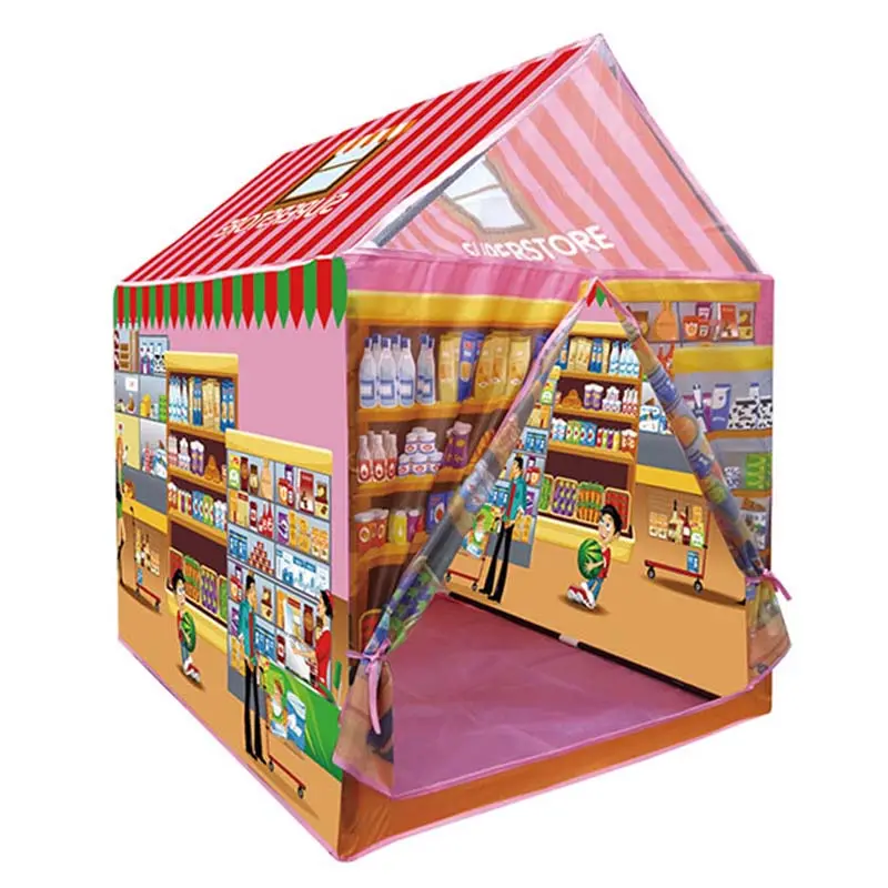 Family house shaped toy tents home for sale, wholesale small baby kids play tent for kids, plastic custom play children's tent