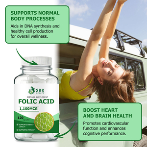 Private Label Folic Acid Capsules with Folic Acid Supports Normal Body Supports Healthy Digestion and Nutrient Absorption - Product Image 4