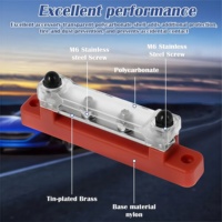 Bloc de distribution d'alimentation 12V-48V avec couvercle, barre omnibus et bornier pour voiture, bateau, camping-car et applications marines