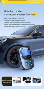 T68 2 In1 BT5.3オーディオレシーバートランスミッターワイヤレスステレオミュージックアダプターサポートTFカード<span class=keywords><strong>TV</strong></span>カー用LCDスクリーンで再生 - Product Image 4