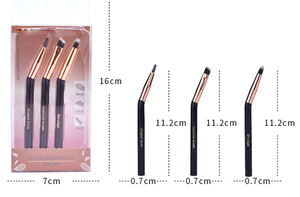 Appareil coudé pour eye-liner de haute qualité, brosse <span class=keywords><strong>à</strong></span> sourcils et <span class=keywords><strong>à</strong></span> angle fin, Logo personnalisé, 3 pièces - Product Image 5