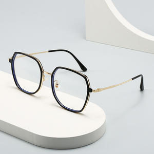 Yc20054 C1 Montures de lunettes rectangulaires pour femmes, monture complète en plastique et métal, protection anti-lumière bleue, verres plats, Taizhou - Product Image 4