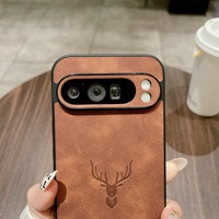 Étui de téléphone en cuir PU pour Google 10 Pro XL, motif renne, housse de protection pour téléphone, étui pour Google Pixel 9 9A 8 7