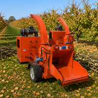 Broyeur de branches d'arbres à tambour haute efficacité, déchiqueteuse mobile de bois, prix du broyeur de bois, broyeur de branches