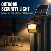 Lampu Sorot Tenaga Surya Luar Ruangan 200W 300W 400W Lumen Tinggi IP66 Tahan Air dengan Baterai Lithium untuk Gudang Pabrik Garasi