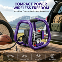 Mini compresseur d'air sans fil 3L, sans balais, ODM/OEM, 21V, 8 bars, 13L/min, portable pour pneus de vélo et de moto, usage extérieur et domestique