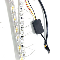 Tira de luces LED amarillas y blancas flexibles para coche, 2025, flujo secuencial impermeable, luz de circulación diurna, señal de giro para faros delanteros