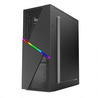 Boîtier d'ordinateur noir TDW206B RGB Mid Tower ATX M-ATX ITX pour jeux