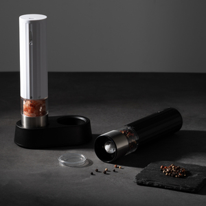 Mới Có Thể Sạc Lại Điện Hạt Tiêu Nhà Máy Xay Gia Vị Thiết Lập Với Đứng Có Thể Điều Chỉnh LED Ánh Sáng Muối Hạt Tiêu Máy Xay Thiết Lập - Product Image 6