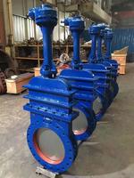 Vanne à guillotine ronde électrique en acier inoxydable 304 CF8 WCB, corps en acier inoxydable, fabriquée en Chine, CE ANSI DN200 DN150 Pn16 Pn25