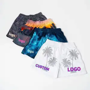 Shorts masculinos de malha estampados por sublimação personalizados, shorts esportivos curtos de poliéster para basquete e rua