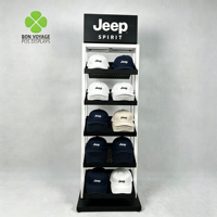 Magasin de détail étagères métalliques sur pied présentoir de baseball casquette chapeau présentoir