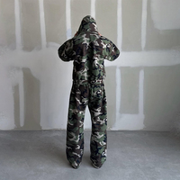 Sweat-shirt à capuche de créateur personnalisé, poids lourd, combinaison pour homme, survêtement évasé, baggy, 100% coton, véritable arbre, camouflage, pour homme