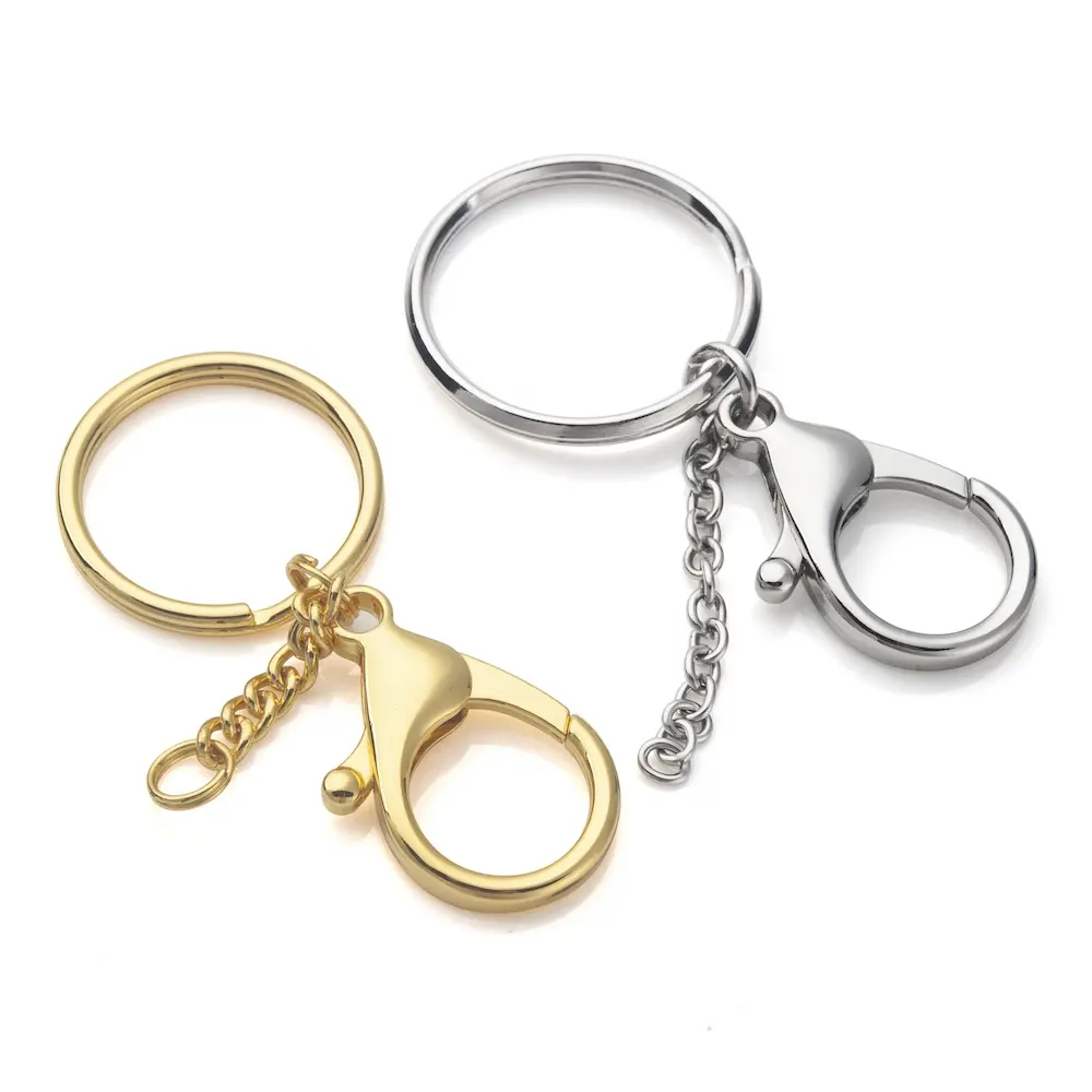 Özel anahtarlık toptan Metal anahtarlık zinciri tutucu organizatör toka altın istakoz anahtarlık
