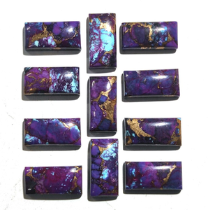 Turquesa Cobre Púrpura Natural en Forma Rectangular, Cabujón Plano para Joyería, Gemas para Anillos, Colgantes y Pulseras - Product Image 4