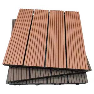 SHENGCHENG Wpc Outdoor Deck Tiles Waterproof Anti-UV 30*30cm Click Locking Interlocking Garden Terrace Decking Tile - Product Image 2