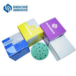 Fabrik OEM <span class=keywords><strong>6</strong></span> Zoll <span class=keywords><strong>6</strong></span>-Loch Schleifscheibe Schleifpapier Scheibe Grüner Film Klettverschluss Langlebige Schleifscheibe zum Polieren von Autolack - Product Image 5