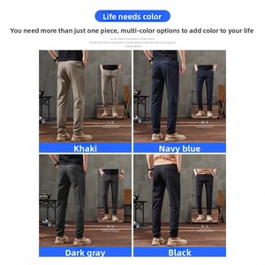 <span class=keywords><strong>Pantaloni</strong></span> Casual da Uomo Slim Fit Leggeri e Resistenti, Modello 2026, Nuovi <span class=keywords><strong>Pantaloni</strong></span> Sportivi Elastici Primaverili e Autunnali con Fodera in Pile - Product Image 4