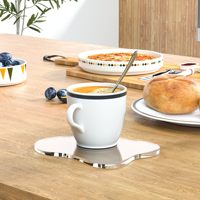 Sous-verre décoratif en acrylique en forme de nuage irrégulier transparent, accessoire de protection pour tasses à café, bar et présentation sur table