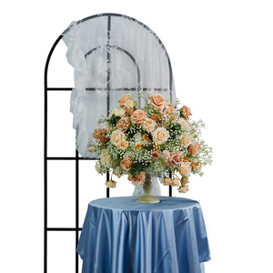 Nouveau 50cm champagne Couleur Starry Rose Boule De Mariage Table Décoration Centre Floral Simulation Fleur - Product Image 6