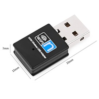 Adaptador USB Inalámbrico de 300M, Tarjeta de Red, Dongle Mini de 5GHz, Receptor y Transmisor WiFi de Escritorio para Laptop y PC, Interfaz LAN