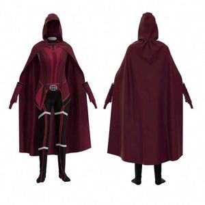 Costume de Cosplay <span class=keywords><strong>Scarlet</strong></span> <span class=keywords><strong>Witch</strong></span> <span class=keywords><strong>Wanda</strong></span> Vision, Combinaison de Combat Super-héroïne Maximoff, Tenue d'Halloween pour Femme avec Masque, Cosplay <span class=keywords><strong>Scarlet</strong></span> - Product Image 1