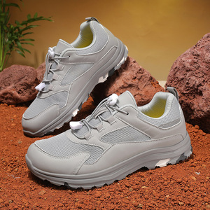Men's Hiking <b>Shoes</b> Mesh Upper Breathable Rubber Outsole EVA Midsole Round <b>Toe</b> <b>Wide</b> Fit All Seasons Outdoor Walking <b>Shoes</b> - Product Image 2