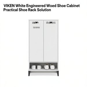Soluzione pratica scarpiera in legno di ingegneria bianca VIKEN - Product Image 1