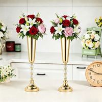 Bouquet de fleurs en métal doré 2026 pour décoration de table de mariage, idéal pour les événements familiaux, les fêtes et les banquets