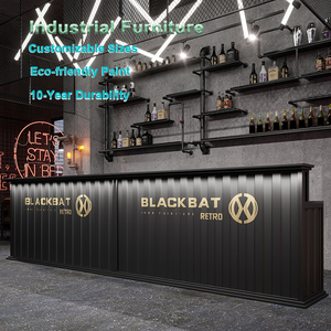Bán buôn nóng bán tùy chỉnh kích thước màu kim loại bảng thanh container phong cách công nghiệp steampunk quầy <span class=keywords><strong>bar</strong></span> - Product Image 1