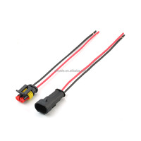 Connecteur Électrique Automobile AMP Série 1.5 2P Étanche 12V à Contact Cuivre Boîtier Nylon Prise Femelle pour Voiture
