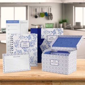 Wholesale Custom 4x6 Food Recipe Cards Box Recipe Organizer Book Binder Recipe Journal Notebook with Cards and Dividers Set