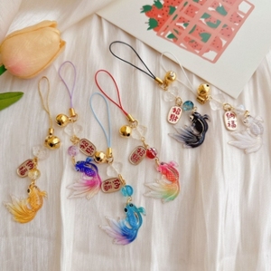 Ban đầu phong cách cổ xưa Keychain Mặt dây chuyền may mắn cá chép phước lành Quà Tặng điện thoại di động Chuỗi vỏ trang trí schoolbag Mặt dây chuyền - Product Image 6