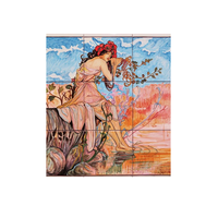 Usine personnalisée céramique 600mm x 600mm carrelage victorien Art fait à la main en céramique Art déco carrelage Art hôtel salle de bain carrelage murs et sols