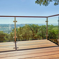 EKOO Série de poteaux de fixation en acier inoxydable 304/316 pour balustrades de piscine en verre, garde-corps de balcon et rampes en verre