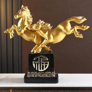 Adornos de Caballos que Atraen la Riqueza, Decoración Artesanal China para la Entrada, Sala de Estar, Mueble para Vino, Mueble para TV, Arte Popular - Product Image 3