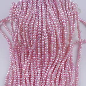 Perles d'eau douce blanches naturelles de 5 à 6 mm pour collier et boucles d'oreilles DIY, vente en gros de perles de Zhuji - Product Image 5