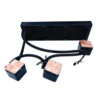 Refroidisseur d'eau pour processeur en aluminium 2510-4PIN avec caloducs en cuivre, haute qualité, faible bruit 22dBA, personnalisable